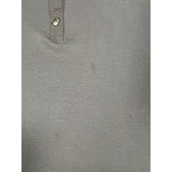 Lauren Ralph Lauren Safari Shirt 3/4 Sleeves Gold Buttons | Tan | Womens Size 1x - Picture 5 of 11